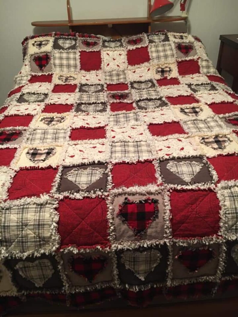 Rag Quilt Flannel Squares 16 precut and fringed rag quilt Etsy