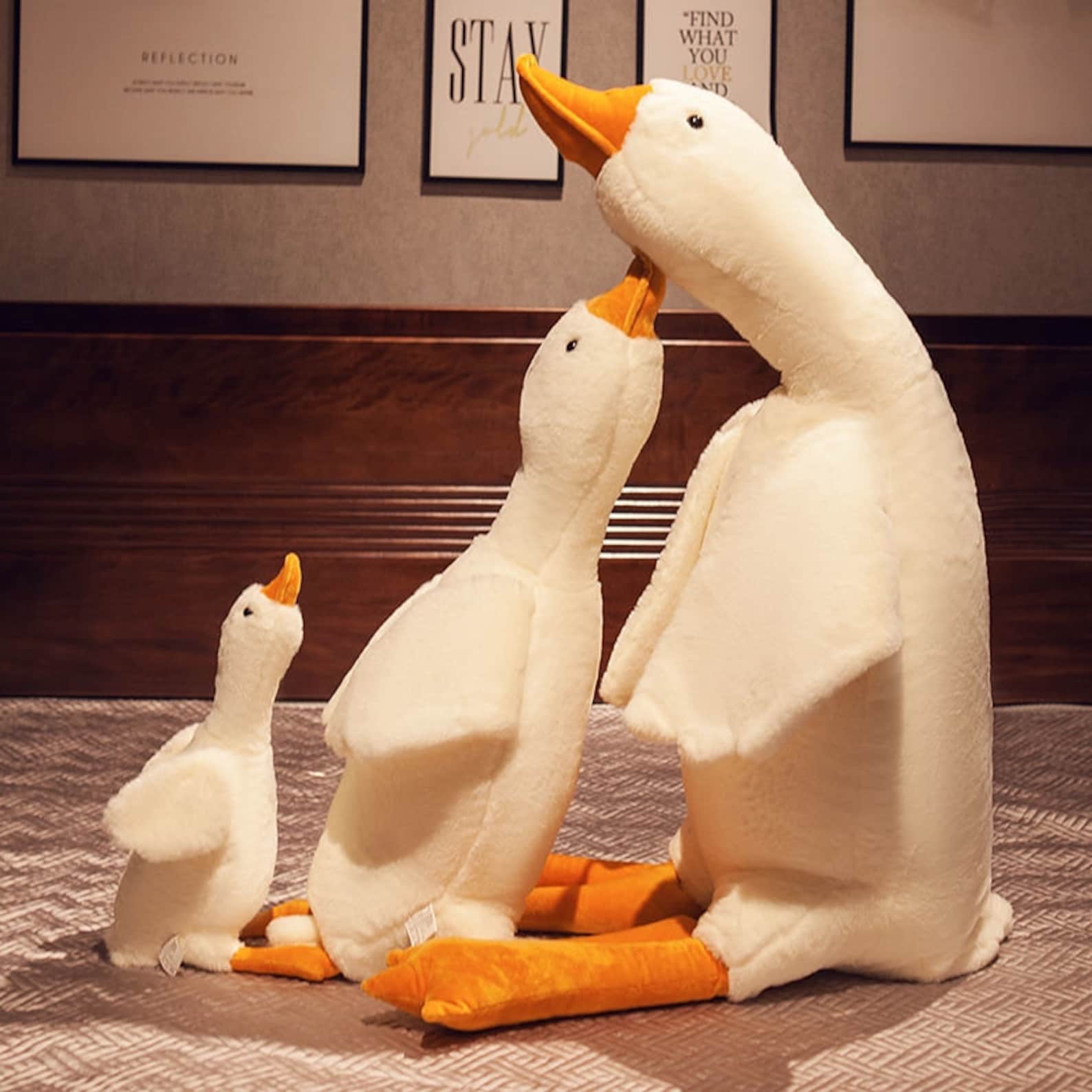 Big white goose plush toy cute duck doll rag doll pillow girl Etsy