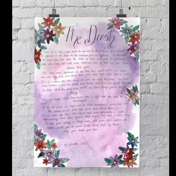 The Dash Poem By Linda Ellis Printable