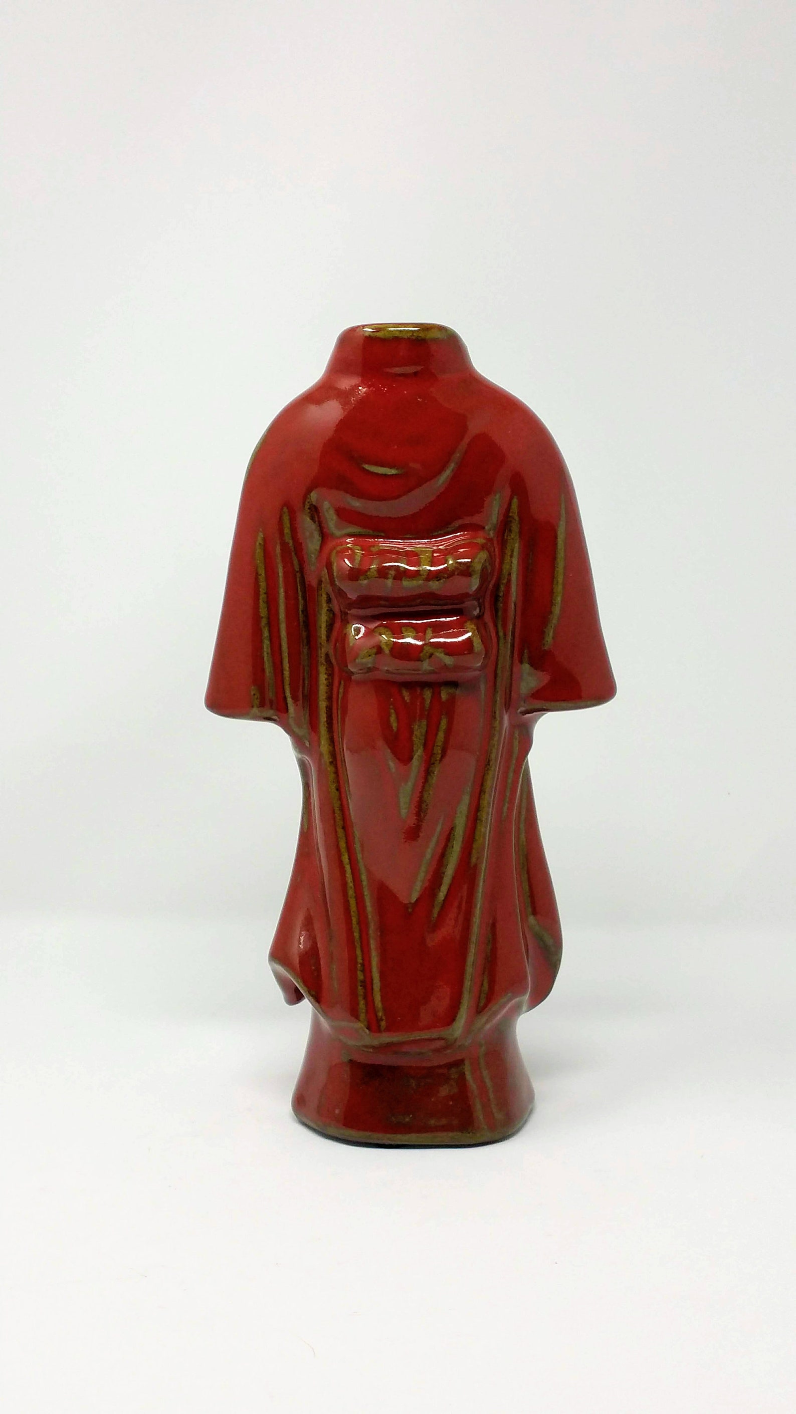 Elegant Red Kimono Vase // Vintage Ceramic // Unique Oriental Etsy