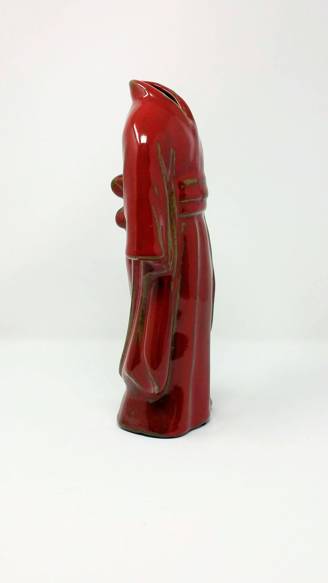 Elegant Red Kimono Vase // Vintage Ceramic // Unique Oriental Etsy