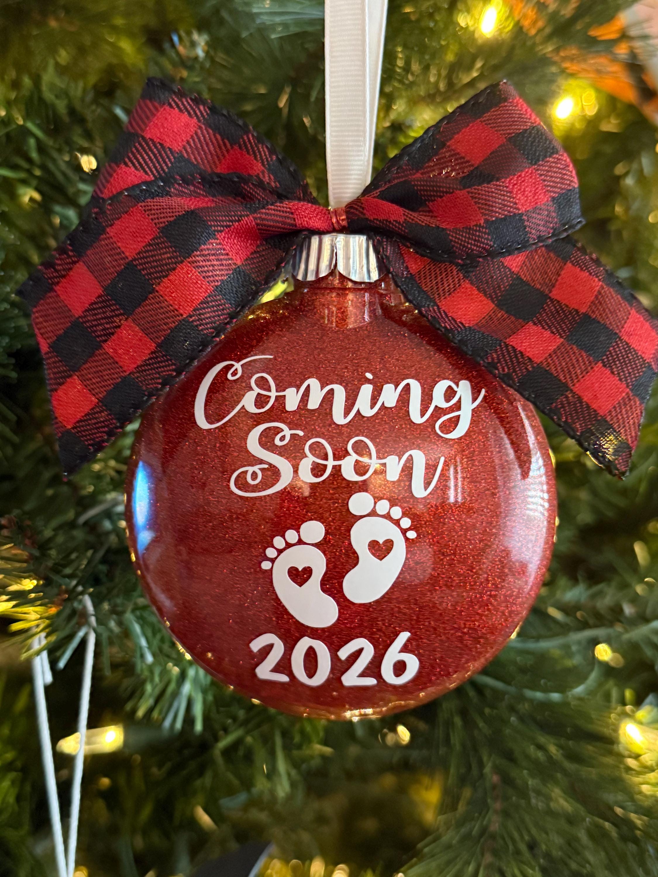 Coming Soon 2026 Christmas Ornament Disc. Birth Announcement for Upcoming Year 2026. Baby on the Way. Family, Husband , Grandparent Gift. - Etsy