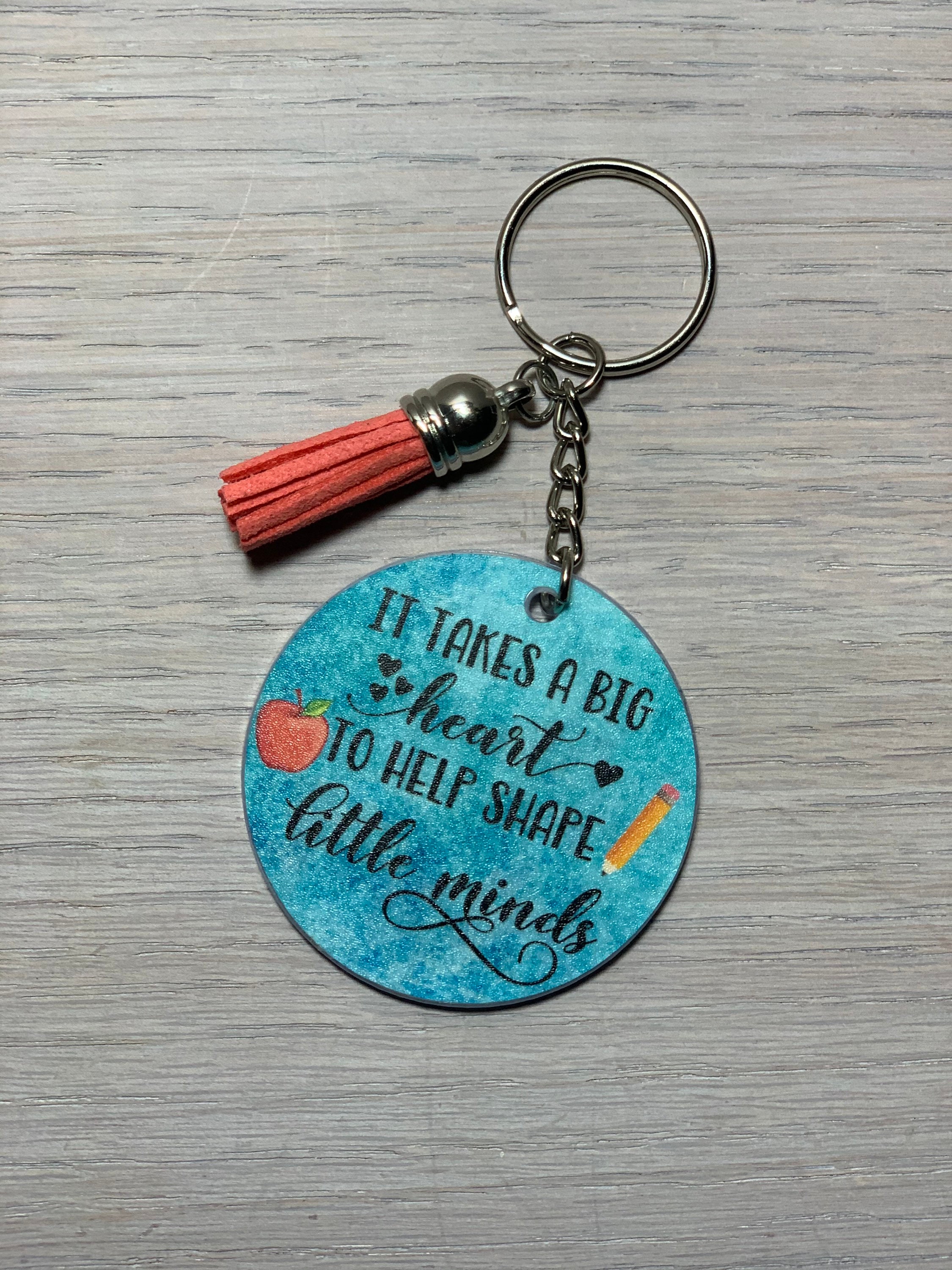 Teacher Keychain. Acrylic Disc Keychain. Teacher Gift Big Etsy UK