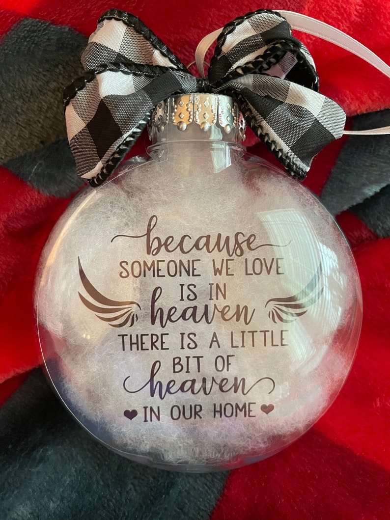 Someone we love in Heaven ornament. Memorial Christmas Etsy