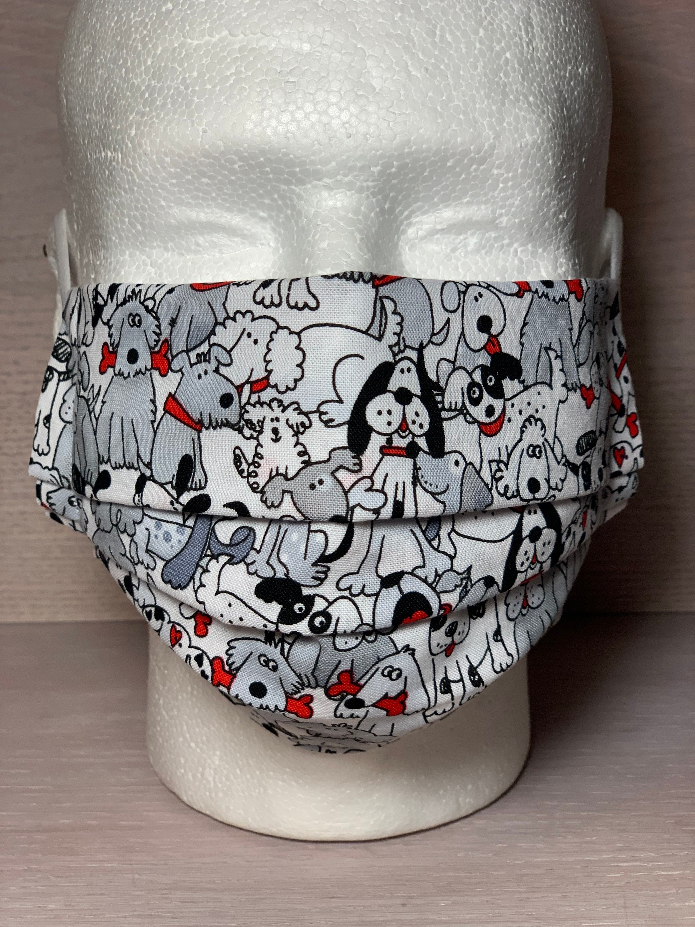 Puppy Dogs Face Mask. Dogs Mask. Dogs Puppies Hearts Mask. Etsy