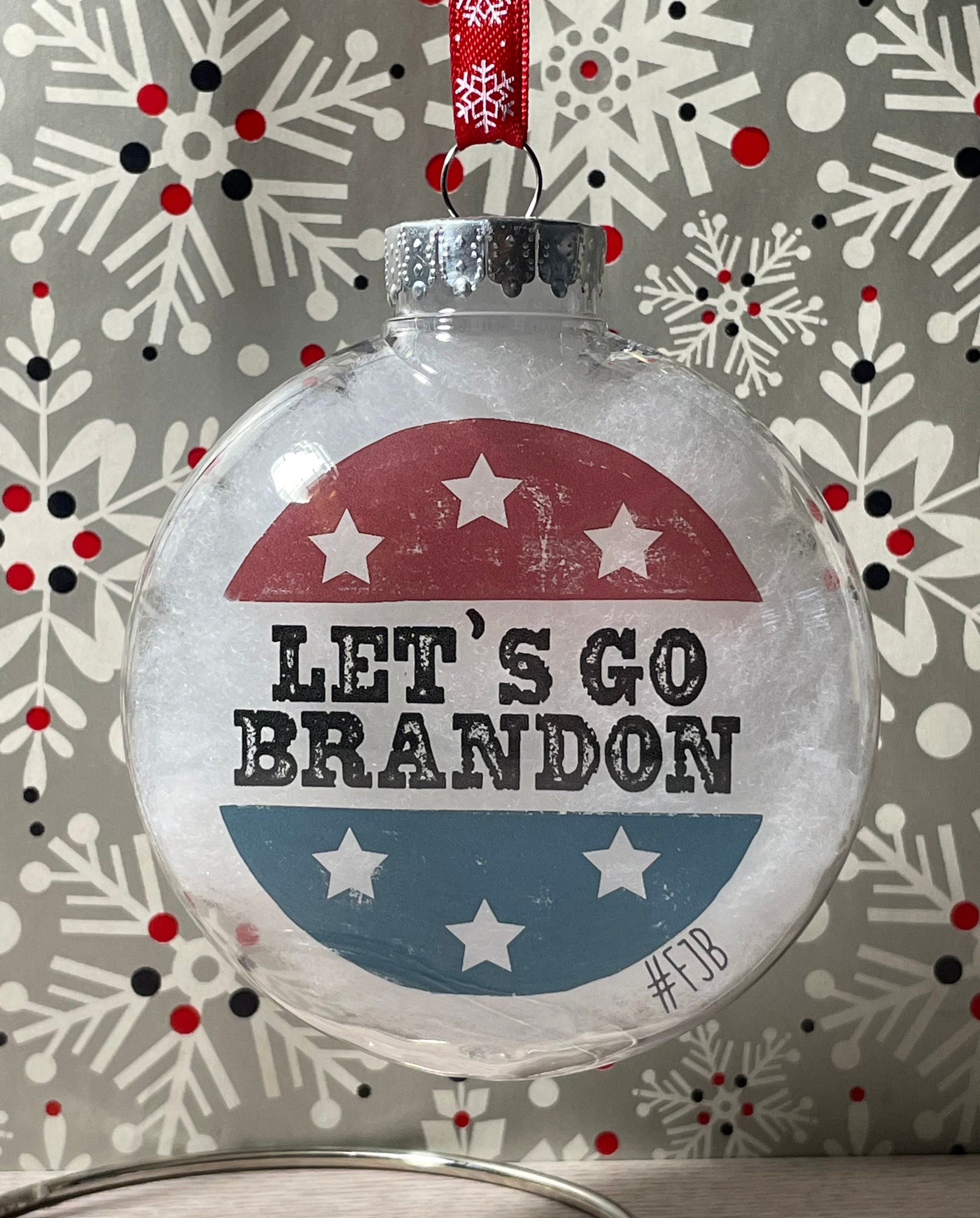 Funny Biden Let's Go Brandon FJB 2021 Christmas Patriotic Ornament