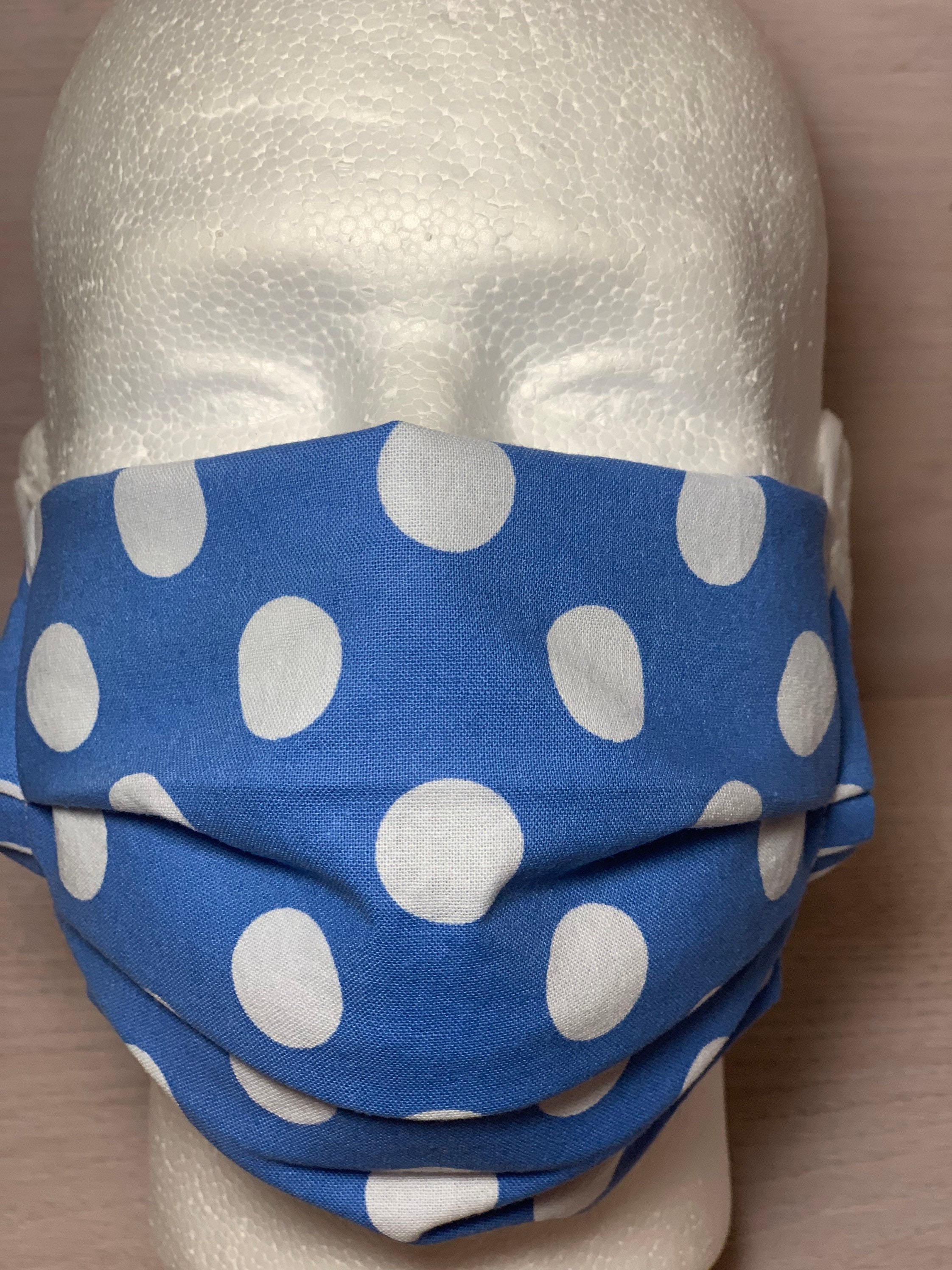 Polka dots face mask. Polka dot mask. Cute spring mask. Etsy