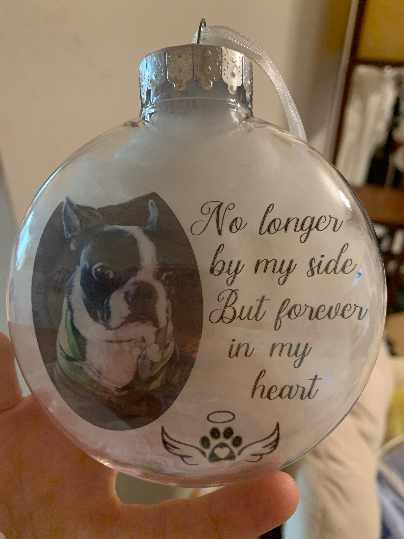 Christmas Pet Ornament. Floating Pet Memorial Ornament | Etsy