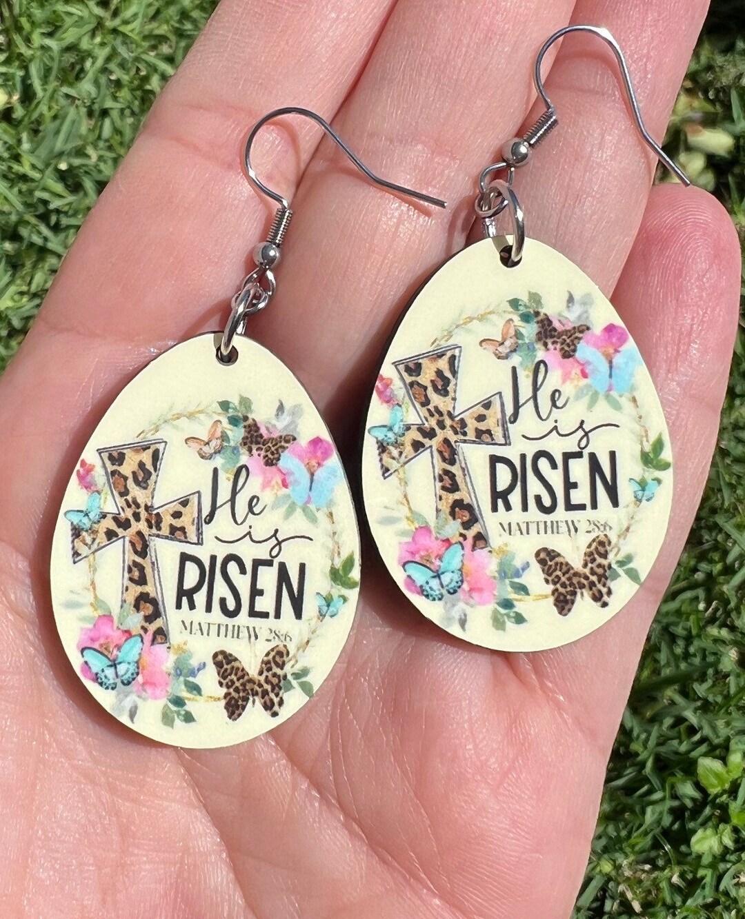 He is Risen Beaded Earrings main image 0