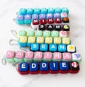 Ultimate Personalized name fidget clicker. 3D printed, CLICKER keychain, party favor, clicky sensory ASMR gift