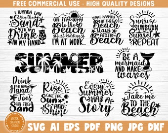 Beach Quotes Svg Etsy