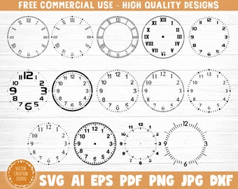 Download Clock Face Svg Etsy