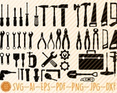 50 Mechanic Tools Bundle Svg, Tools Clipart, Tools Silhouette, Tools Cricut, Tools Vector, Tools Svg Cut file, Tools Decal, Monogram, Vinyl