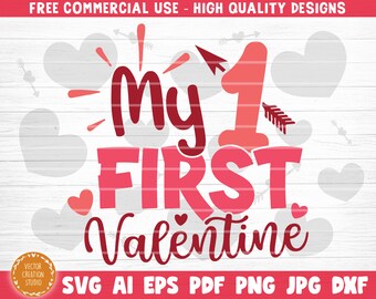 Download First Valentines Svg Etsy