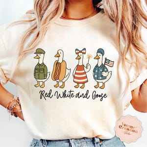 Rot, Weiß und Gans Png, Patriotische Gans Png, 4. Juli Gans Clipart, Amerika Gans Png, lustiges 4. Juli Tshirt, USA Gans Sublimation
