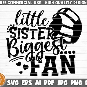 Little Sister Biggest Fan SVG Plik do cięcia, Wektorowy clipart do druku, Wrestling SVG, Wrestling Sister SVG, Sister Shirt Print SVG, Wrestling Fan