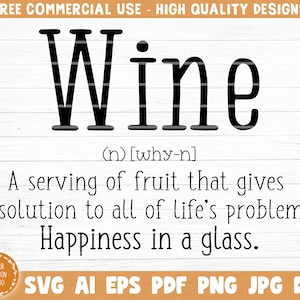 Dizionario Del Vino Segno Svg File, Definizione Vino Svg, Clipart Stampabile Vettori, Vino Divertente Citazione Svg, Vino Dire Svg