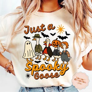 Just A Spooky Goose Png, Halloween Goose Png, Funny Halloween Png, Retro Goose Png, Fall Shirt Png, Retro Halloween Png, Cute Horror Png