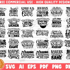 Bundle SVG de cuisson de Noël, Paquet de porte-casserole Svg, Joyeux Noël Svg, Tablier de Noël Svg, Citations de cuisson, Chemise de Noël Svg, Cuisine