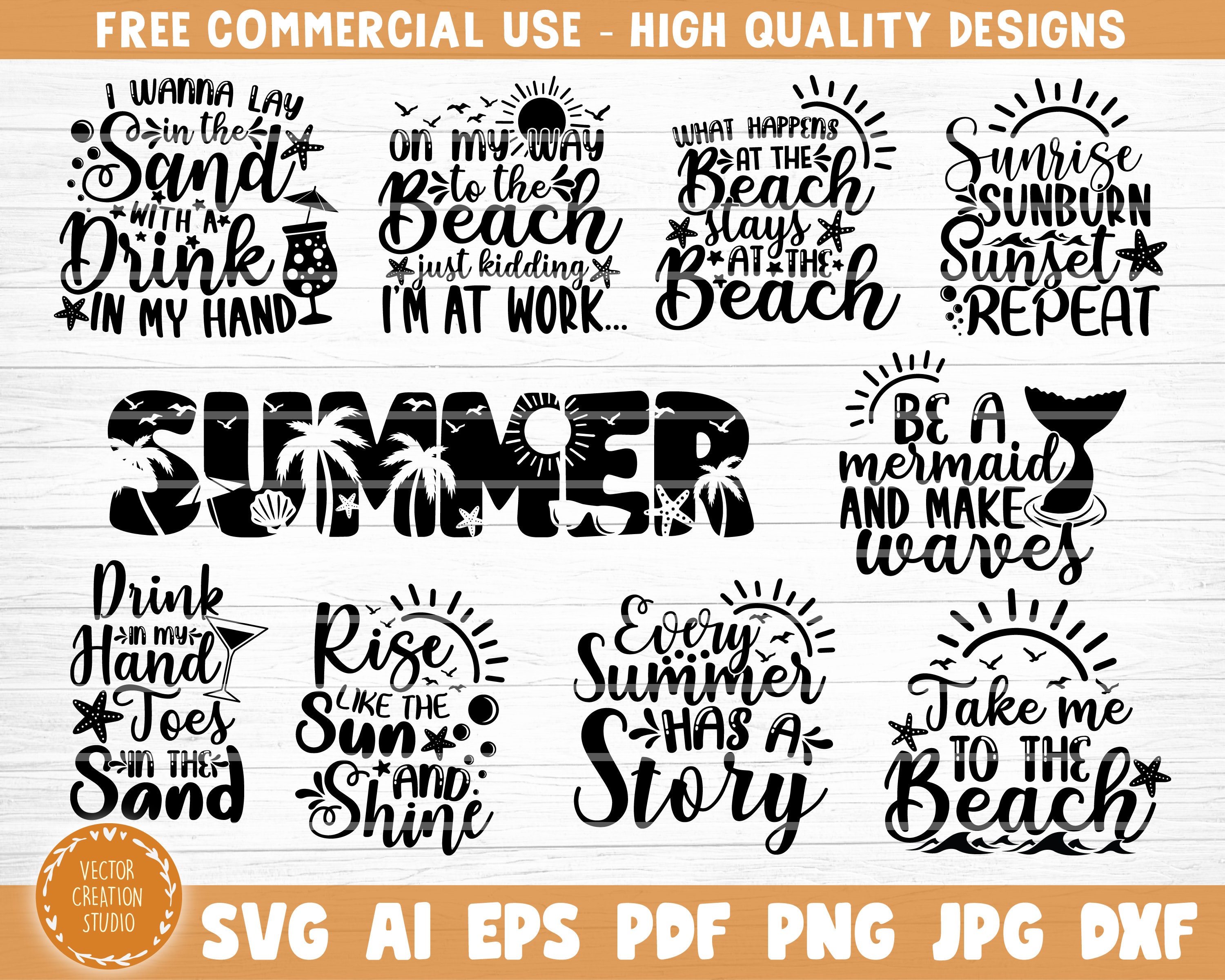 summer beach quotes big bundle svg beach quotes vectorsummer etsy ireland