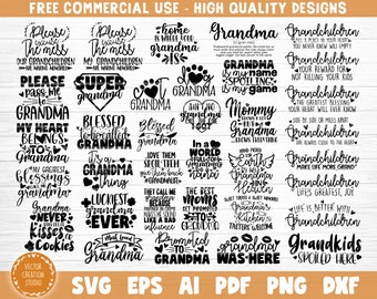 Abuela paquete SVG archivos de corte, abuela vector imprimible clipart, abuelos vida cita paquete, abuela vida svg, abuela camisa impresión Svg svg