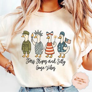 Stars Stripes and Silly Goose Vibes Png, Patriotic Goose Png, 4th Of July Goose Clipart,America Goose Png,Funny 4th Of July Tshirt,USA Goose