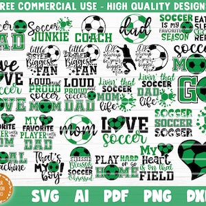 Pliki do cięcia Soccer SVG, Love Soccer SVG, Soccer Life SVG, Vector Printable Clip Art, Soccer Mom Dad Sister Shirt Print SVG