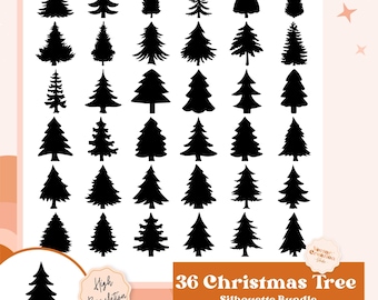 Christmas Tree Bundle Svg, Christmas Tree Svg, Pine Tree Bundle Svg, Pine Tree Svg, Christmas Tree Silhouette, Pine Tree Silhouette, Cricut