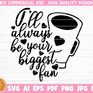 Zawsze będę twoim największym fanem SVG Plik do cięcia, Wektorowy clipart do druku, Cheer SVG, Koszulka Cheer Mom Print SVG, Cheerleader SVG