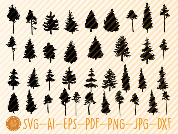 Download Free Tree Bundle Svg Tree Silhouette Svg Pine Tree Svg Tree Etsy SVG Cut Files