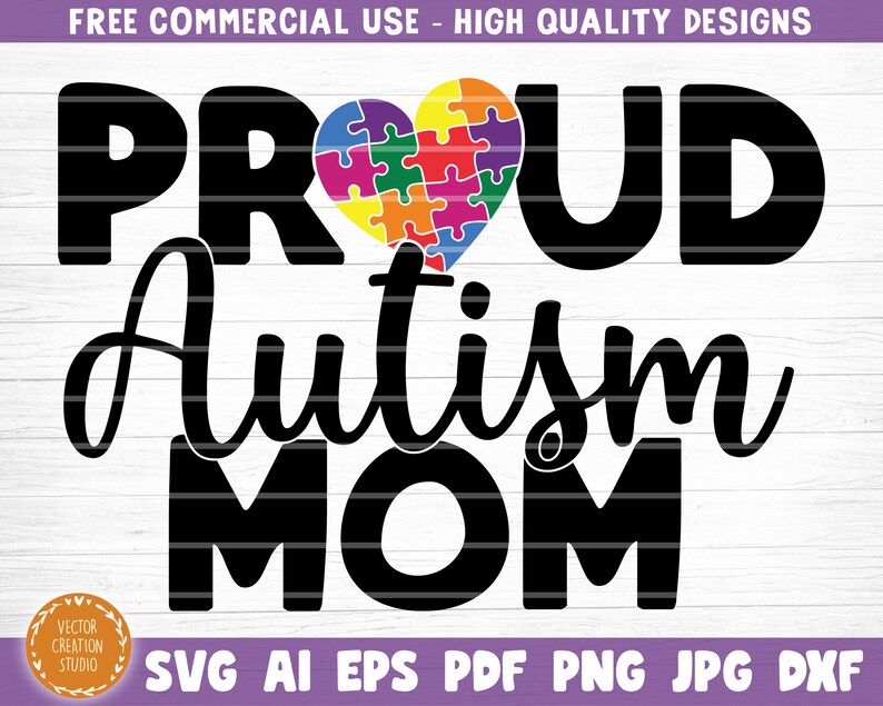 Download Proud Autism Mom Svg File Pround Autism Mom Vector Printable | Etsy