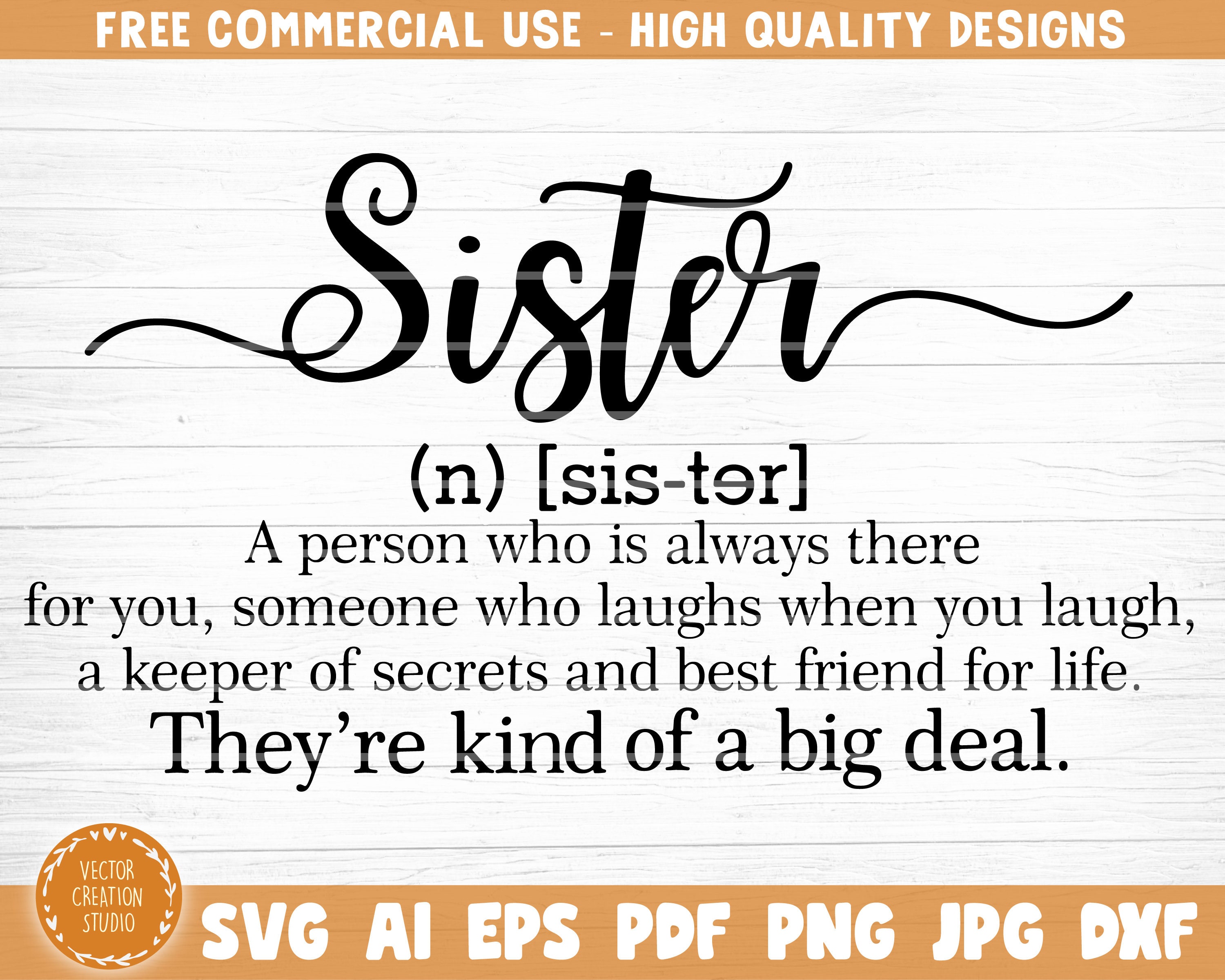 Download Sister Dictionary Sign Svg File Sister Definition Svg Vector Etsy