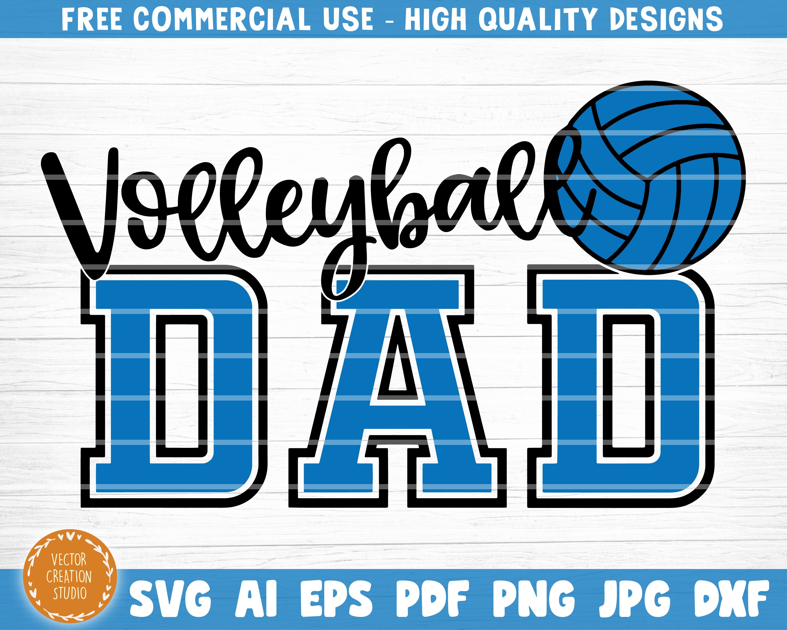 Download Volleyball Dad Svg Cut File Vector Printable Clipart Love ...