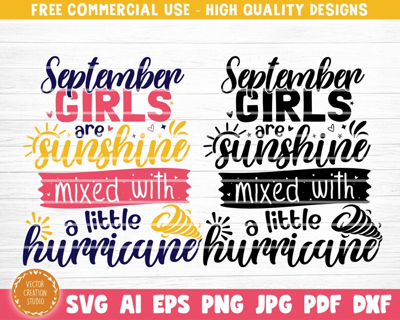 Download Clip Art September Girls Are Sunshine Mixed With A Little Hurricane Svg File Beach Svg Summer Quote Svg Vector Printable Clipart Summer Time Svg Art Collectibles
