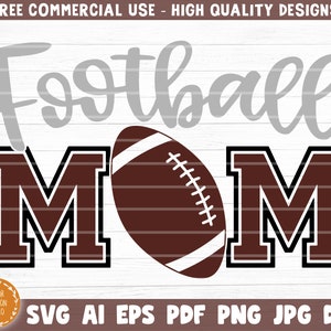 Football Mom SVG Plik do cięcia, Love Football SVG, Wektorowa grafika do druku, Koszulka Football Mom Dad Sister Print SVG, Cricut