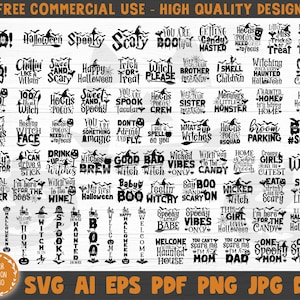 Halloween Bundle SVG Cut Files, Funny Halloween Quotes, Halloween Saying, Halloween Quotes Bundle, Happy Halloween Clipart, Shirt Print Svg