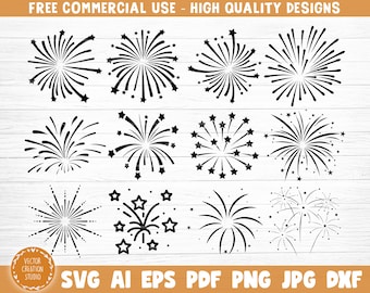 Fireworks Bundle Svg, Fireworks Svg Cut File, Fireworks Clipart, Fireworks Silhouette, Fireworks Vector, Fireworks Cricut,Decal, Digital File