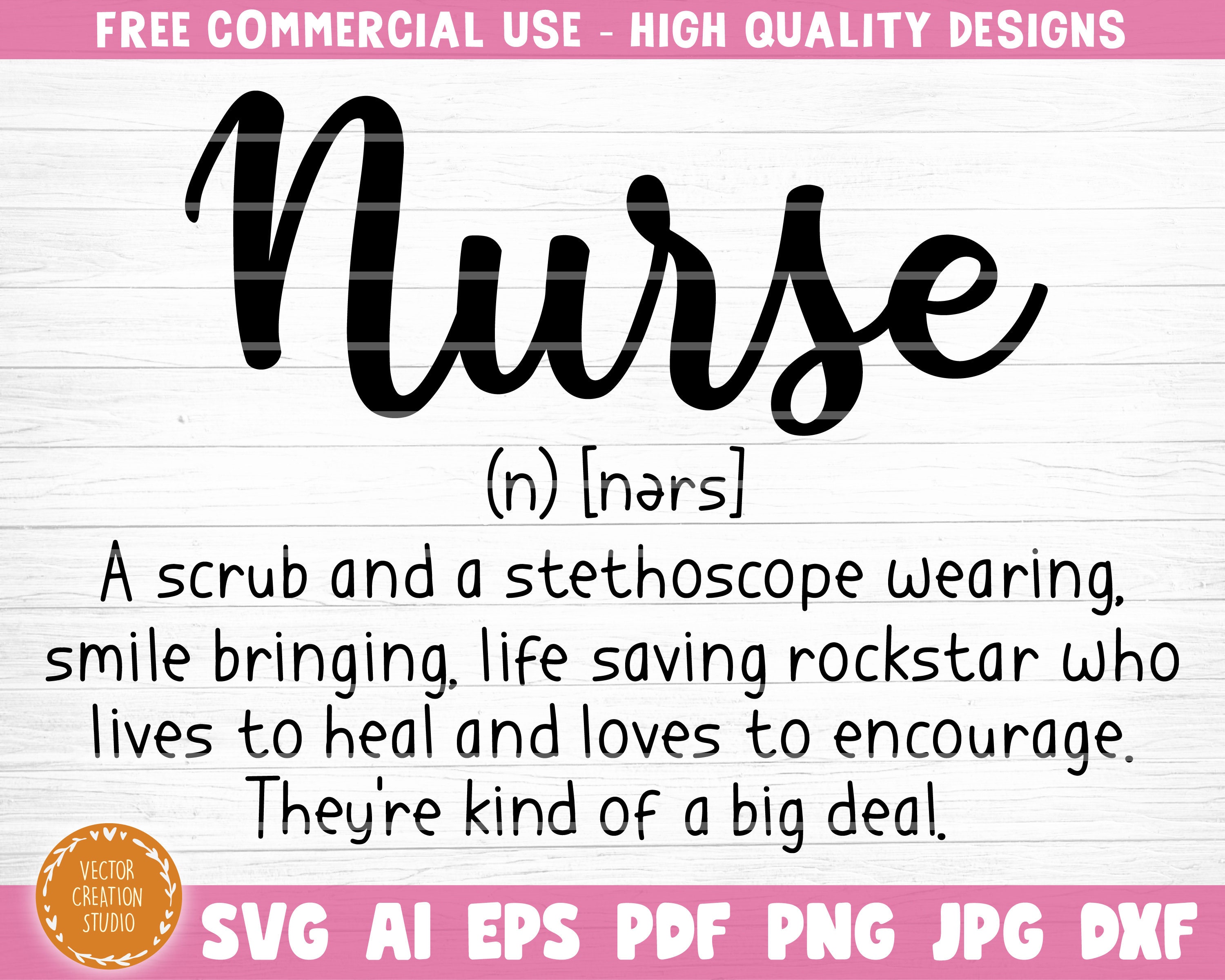 Nurse Definition Svg File Nurse Definition Printable Vector Etsy