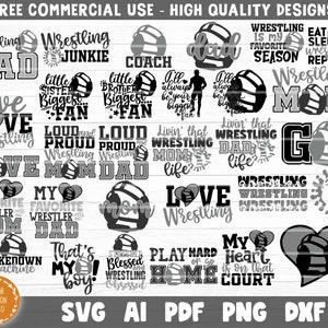 Wrestling SVG Bundle Cut Files, Love Wrestling Svg, Wrestling Mom Dad Shirt Svg, Wrestling Life Svg, Wrestler Shirt Svg, Silhouette Cricut