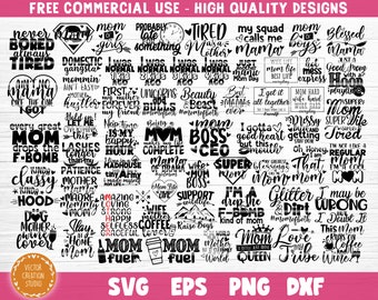 Archivos de corte SVG de paquete de mamá, imágenes prediseñadas imprimibles vectoriales, citas divertidas de mamá Svg, refranes de mamá, letreros de mamá, regalo de mamá Svg, impresión de camiseta de mamá Svg