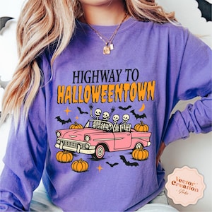 Highway To Halloweentown Png, Retro Halloween Png, Vintage Halloween Png, Funny Halloween Png, Halloween Png, Spooky Season Png,Skeleton Png