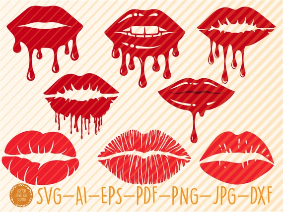 Lips Bundle Svg Lips Silhouette Svg Lips Svg Lips Clipart Etsy