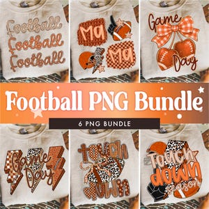 Preppy Football Png-Bundle, Fußballspieltag Png, Herbst Fußball Png, Touchdown Png, Touchdown Saison Png, Girly Coquette Fußball Png-Shirt