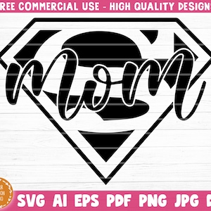 Super Mom Svg Datei, Super Mom Vektor druckbare Clipart, lustige Mama Zitat Svg, Mama Spruch, Mama Zeichen, Mama Geschenk Svg, Aufkleber