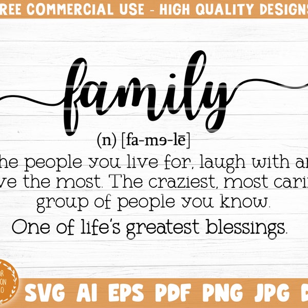 Family Dictionary Sign Svg File, Family Definition Svg, Vector Printable Clipart, Family Funny Quote Svg, Family Saying House Sign Svg