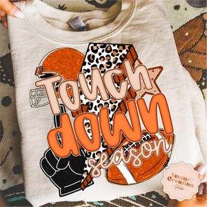 Touchdown Saison Png, Fußball Spiel Tag Png, Preppy Fußball Png Bundle, Herbst Fußball Png, Touchdown Png, Girly Kokette Fußball Png Shirt
