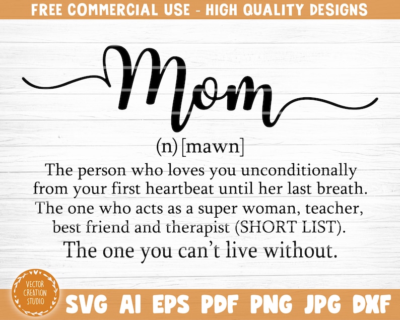 Mom Saying Svg Mom Definition Svg Mom Funny Quote Svg Mom Dictionary Sign Svg File Mom Shirt Print Gift Svg Vector Printable Clipart Clip Art Art Collectibles