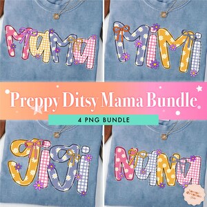Preppy Floral Mama Mimi Gigi Png Bundle, Coquette Bow Png, Mothers Day Png, Retro Preppy Mama Png, Floral Mama Png, Preppy Mom Bundle