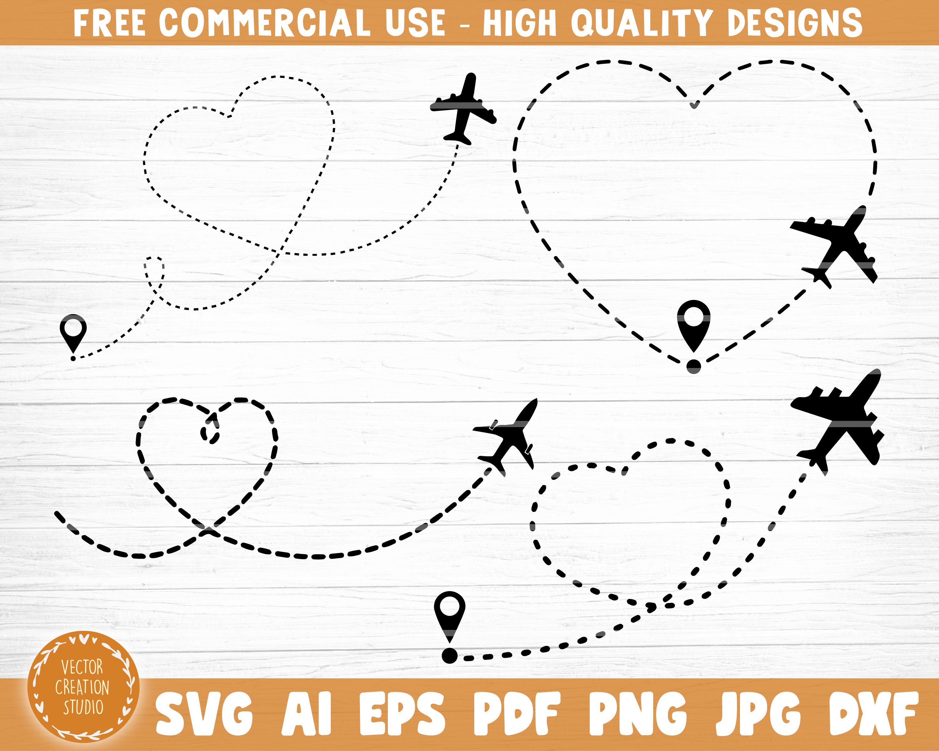 Download Airplane Heart Bundle Svg Love Airplane Vector Love Airplane Etsy