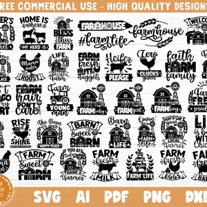 Farm Life SVG Bundle Schnittdatei, Bauernhof Svg, Bauernhof Familie Svg, Lustige Farm Sprüche Svg, Lustige Farm Zitate, Bauernhof Shirt Svg, Silhouette Cricut